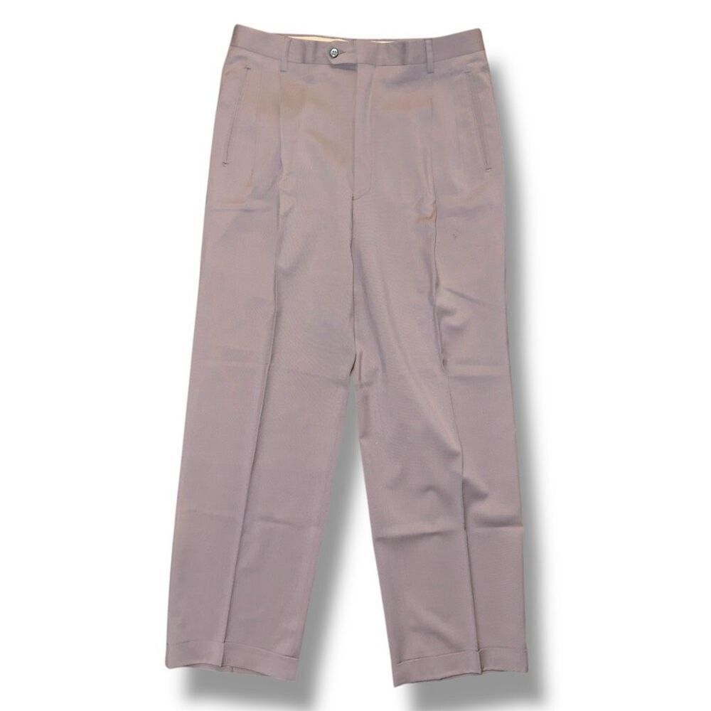 Luciano Carreli Angelico Super 130s Dress Pleated Trouser Pants 34/30